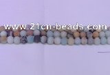 CRO811 15.5 inches 6mm round matte amazonite beads