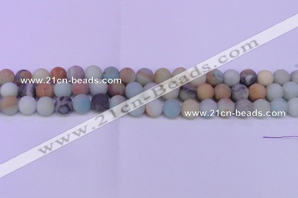 CRO814 15.5 inches 12mm round matte amazonite beads