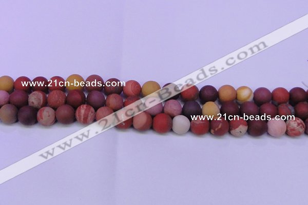 CRO821 15.5 inches 6mm round matte mookaite beads