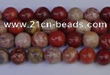 CRO870 15.5 inches 4mm round red porcelain beads wholesale