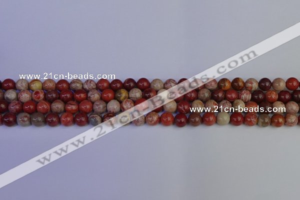 CRO871 15.5 inches 6mm round red porcelain beads wholesale