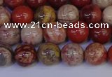 CRO872 15.5 inches 8mm round red porcelain beads wholesale