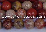 CRO873 15.5 inches 10mm round red porcelain beads wholesale