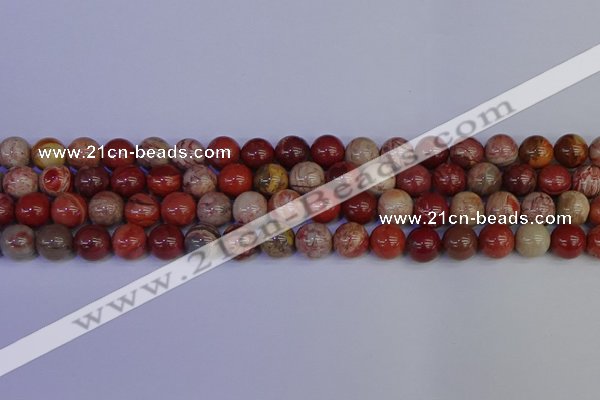 CRO873 15.5 inches 10mm round red porcelain beads wholesale