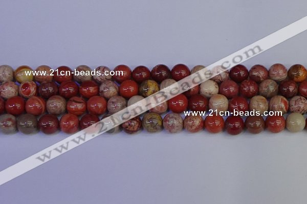 CRO874 15.5 inches 12mm round red porcelain beads wholesale