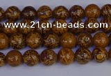 CRO880 15.5 inches 4mm round elephant blood stone beads