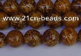 CRO882 15.5 inches 8mm round elephant blood stone beads