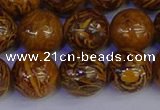 CRO885 15.5 inches 14mm round elephant blood stone beads