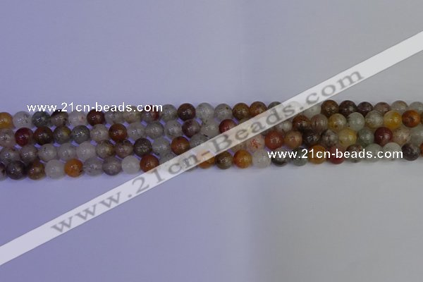 CRO891 15.5 inches 6mm round mixed lodalite quartz beads wholesale