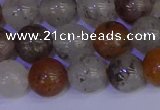 CRO894 15.5 inches 12mm round mixed lodalite quartz beads wholesale