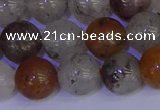 CRO895 15.5 inches 14mm round mixed lodalite quartz beads wholesale