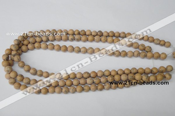 CRO91 15.5 inches 8mm round Chinese wood jasper beads wholesale