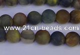 CRO911 15.5 inches 6mm round matte golden pietersite beads