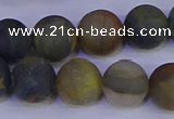 CRO915 15.5 inches 14mm round matte golden pietersite beads