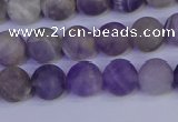 CRO922 15.5 inches 8mm round matte dogtooth amethyst beads