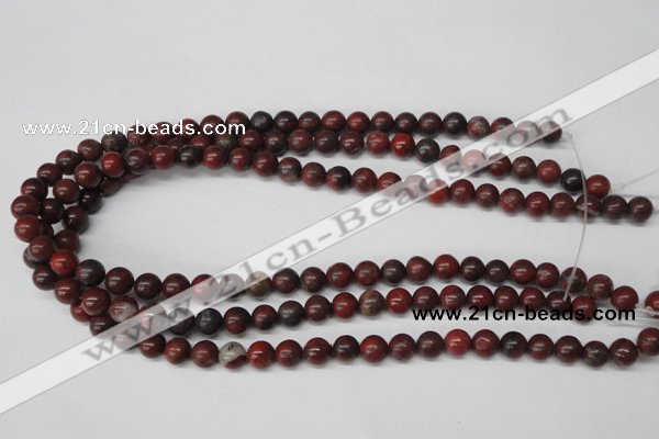 CRO93 15.5 inches 8mm round brecciated jasper beads wholesale