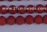 CRO942 15.5 inches 8mm round matte red jasper beads wholesale