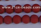 CRO943 15.5 inches 10mm round matte red jasper beads wholesale