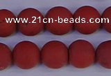 CRO945 15.5 inches 14mm round matte red jasper beads wholesale