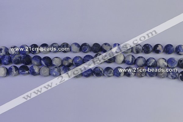 CRO952 15.5 inches 8mm round matte sodalite beads wholesale