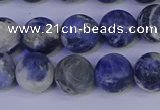 CRO953 15.5 inches 10mm round matte sodalite beads wholesale