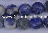 CRO954 15.5 inches 12mm round matte sodalite beads wholesale