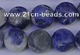 CRO955 15.5 inches 14mm round matte sodalite beads wholesale