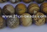 CRO974 15.5 inches 12mm round matte picture jasper beads wholesale