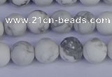 CRO983 15.5 inches 10mm round matte white howlite beads wholesale