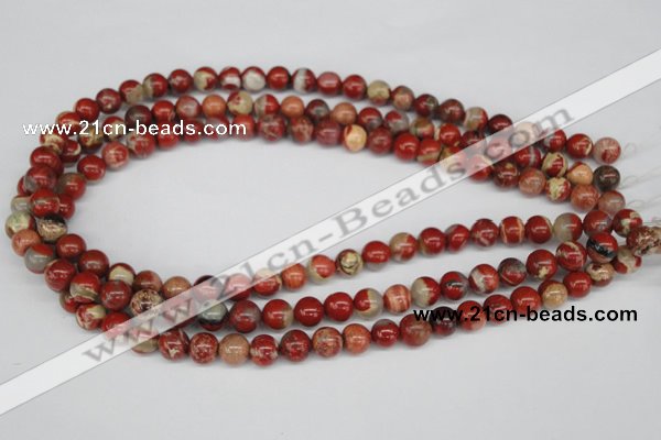 CRO99 15.5 inches 8mm round red jasper beads wholesale