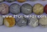 CRO994 15.5 inches 12mm round matte sky eye stone beads wholesale