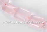 CRQ07 10*14mm rectangle A grade natural rose quartz beads