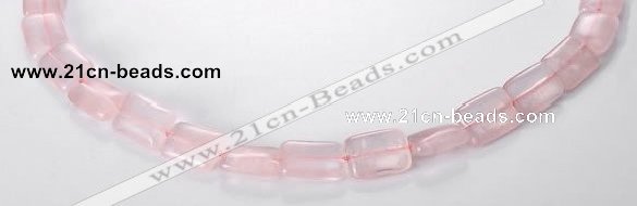 CRQ07 10*14mm rectangle A grade natural rose quartz beads