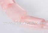 CRQ09 A grade 18*25mm rectangle natural rose quartz beads