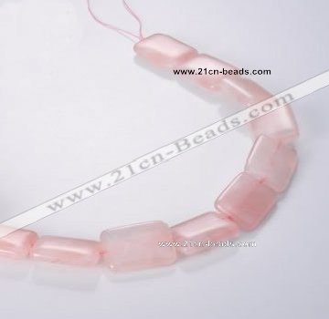 CRQ09 A grade 18*25mm rectangle natural rose quartz beads