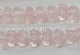 CRQ105 15.5 inches 7*11mm double heart natural rose quartz beads