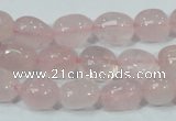 CRQ112 15.5 inches 10*13mm nugget natural rose quartz beads