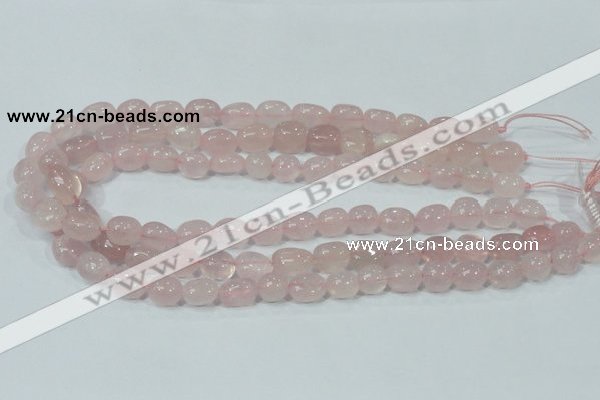 CRQ112 15.5 inches 10*13mm nugget natural rose quartz beads