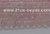 CRQ115 15.5 inches 4*6mm faceted rondelle rose quartz beads