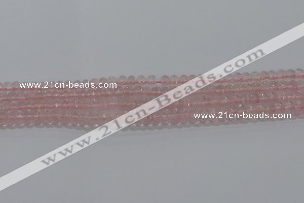 CRQ115 15.5 inches 4*6mm faceted rondelle rose quartz beads