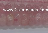 CRQ117 15.5 inches 6*10mm faceted rondelle rose quartz beads