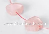 CRQ12 18*19mm pig-shaped A grade natural rose quartz beads