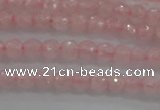 CRQ128 15.5 inches 4mm faceted round natural rose quartz beads