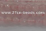 CRQ129 15.5 inches 6mm faceted round natural rose quartz beads