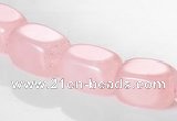 CRQ13 10*14mm cuboid A grade natural rose quartz beads Wholesale