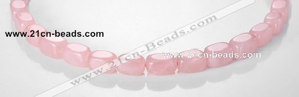 CRQ13 10*14mm cuboid A grade natural rose quartz beads Wholesale