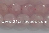 CRQ131 15.5 inches 10mm faceted round natural rose quartz beads