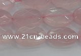 CRQ146 15.5 inches 10*14mm faceted oval natural rose quartz beads