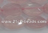 CRQ148 15.5 inches 13*18mm faceted oval natural rose quartz beads