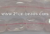 CRQ165 15.5 inches 12*16mm faceted rectangle natural rose quartz beads